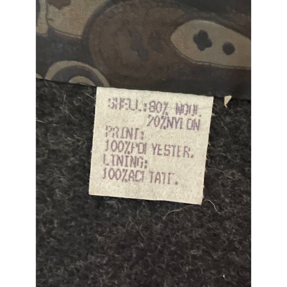 Vintage Jofeld Forstmann Wool Blend Coat Size 16 Long Black 80s Classic - Picture 12 of 16